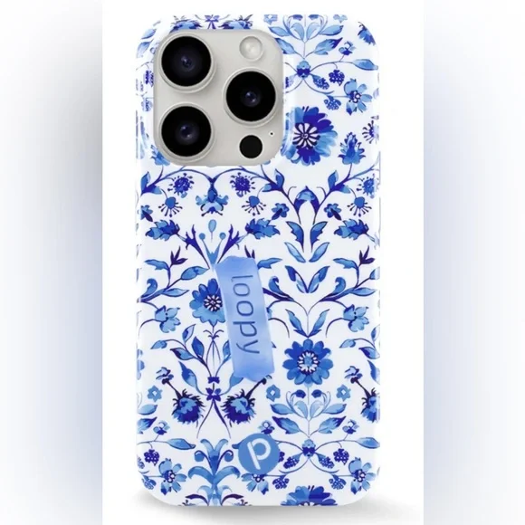 iPhone 15 Pro Blue Willow Loopy Case - Picture 1 of 8